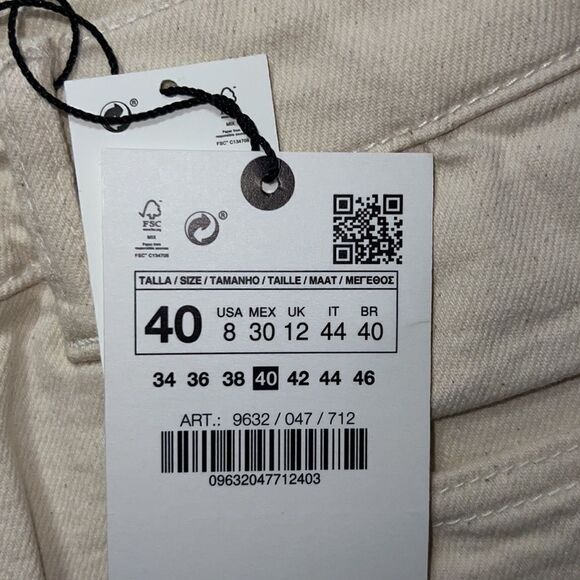 ZARA | Ecru | ZW THE MID WAIST SKINNY JEANS - Picture 10 of 11